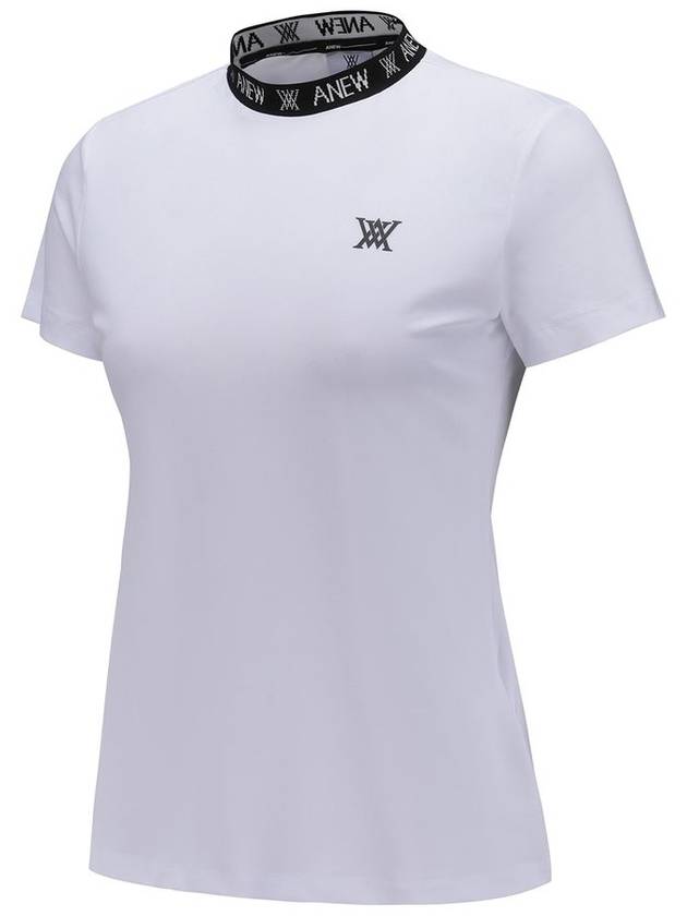 WOMEN NECK JACQUARD LOGO SHORT T SHIRTWH - ANEWGOLF - BALAAN 3