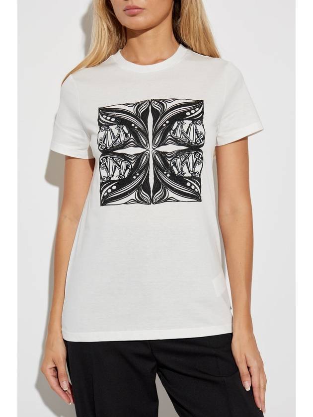 Max Mara Printed T-shirt, Women's, White - MAX MARA - BALAAN 3