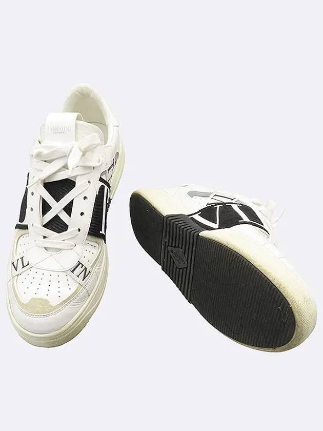 5Y2S0C58WRQ White Color Calfskin Fabric Band VL7N Low Top Men s Sneakers 40 250MM - VALENTINO - BALAAN 2