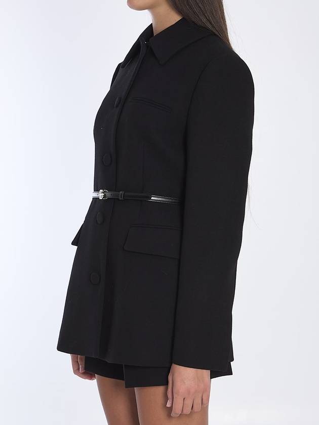 wool crepe jacket black - GUCCI - BALAAN 3