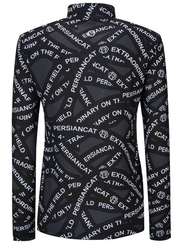 Men's Wave Lettering Long Sleeve T-Shirt Black - PERSIANCAT - BALAAN 3