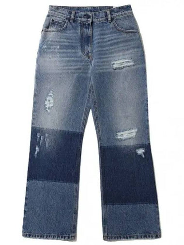 Palm Angels Destroyed Two Tone Denim - MONCLER - BALAAN 1