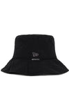 New Era Logo Bucket Hat Black - YOHJI YAMAMOTO - BALAAN 3