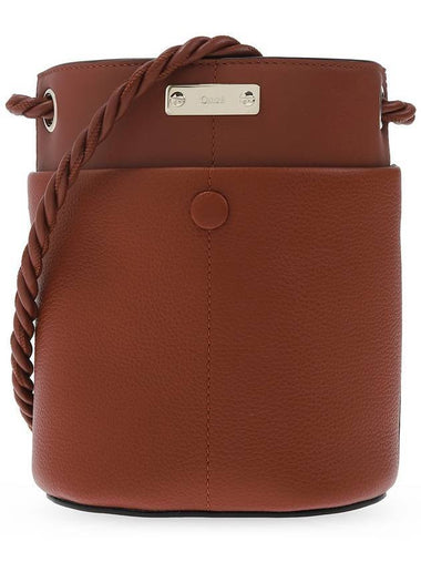 Keys Small Leather Bucket Bag Brown - CHLOE - BALAAN 1