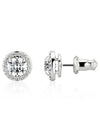 Constella Stud Rhodium Pave Earrings Silver - SWAROVSKI - BALAAN 3