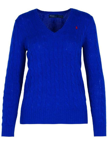 Polo Ralph Lauren 'Kimberly' Blue Wool Blend Sweater - POLO RALPH LAUREN - BALAAN 1