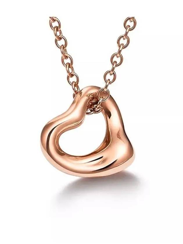 Women’s Open Heart Pendant Necklace Rose Gold - TIFFANY & CO. - BALAAN 4