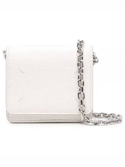 Embroidery Logo Chain Cald Wallet White - MAISON MARGIELA - BALAAN 2