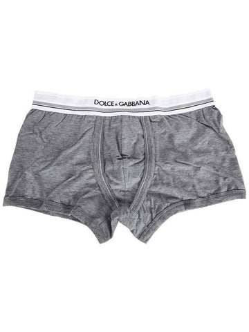 Logo Band Cotton Briefs Grey - DOLCE&GABBANA - BALAAN 1