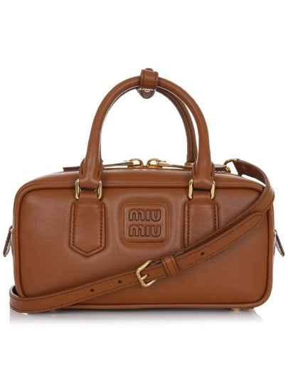 Arcadie Leather Tote Bag Brown - MIU MIU - BALAAN 2