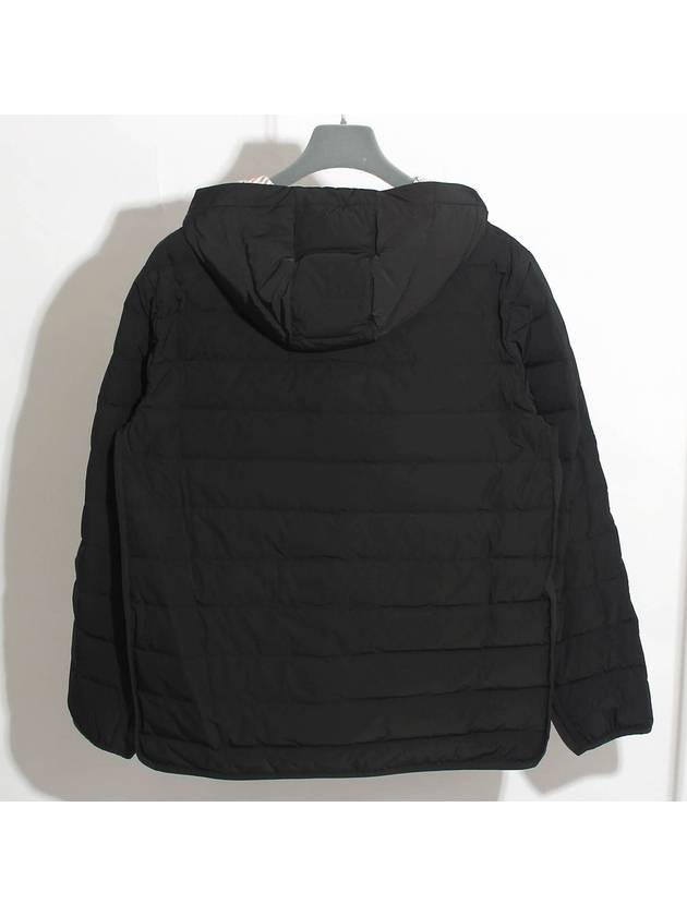 Poly Twill Rib 4-Bar Down Hoodie Jacket Charcoal - THOM BROWNE - BALAAN 3