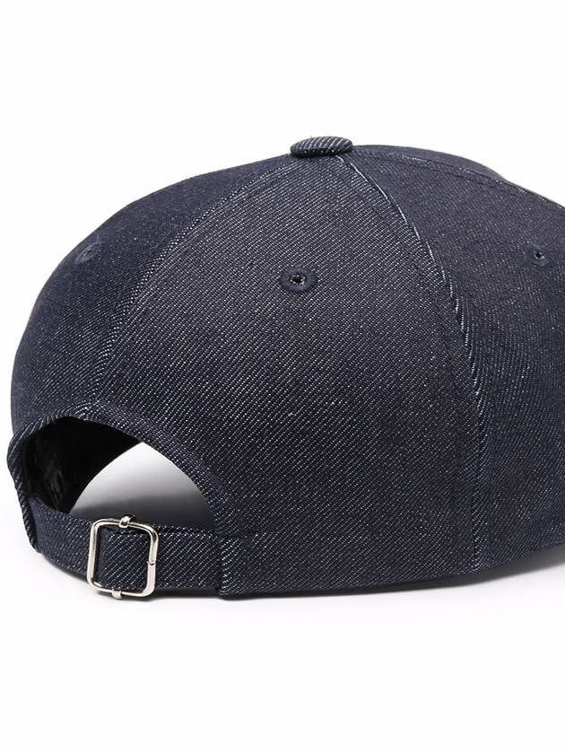 VPC Velvet Logo Denim Ball Cap Blue - A.P.C. - BALAAN 3