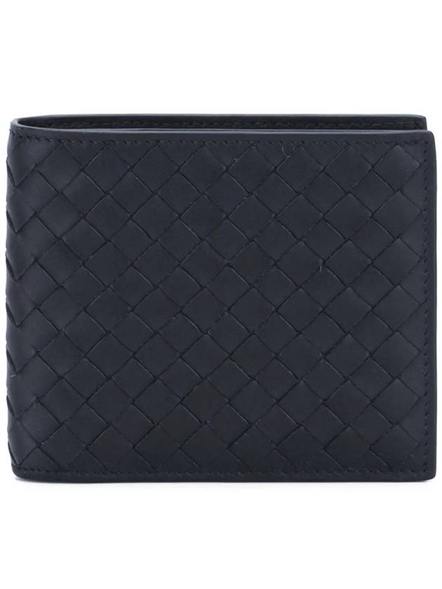 Intrecciato Weaving Half Wallet Navy - BOTTEGA VENETA - BALAAN 3