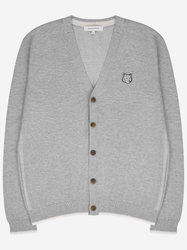 Bold Fox Head Cotton Cardigan Grey - MAISON KITSUNE - BALAAN 2