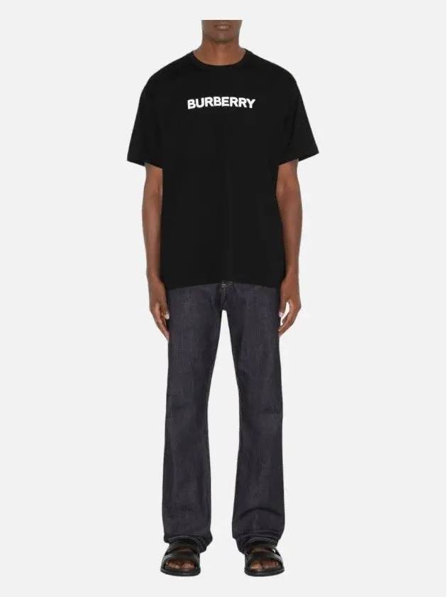 Logo Print Cotton Short Sleeve T-Shirt Black - BURBERRY - BALAAN 3