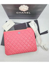 Women's Clutch Bag Pouch Caviar Medium Pink A82545 - CHANEL - BALAAN 6