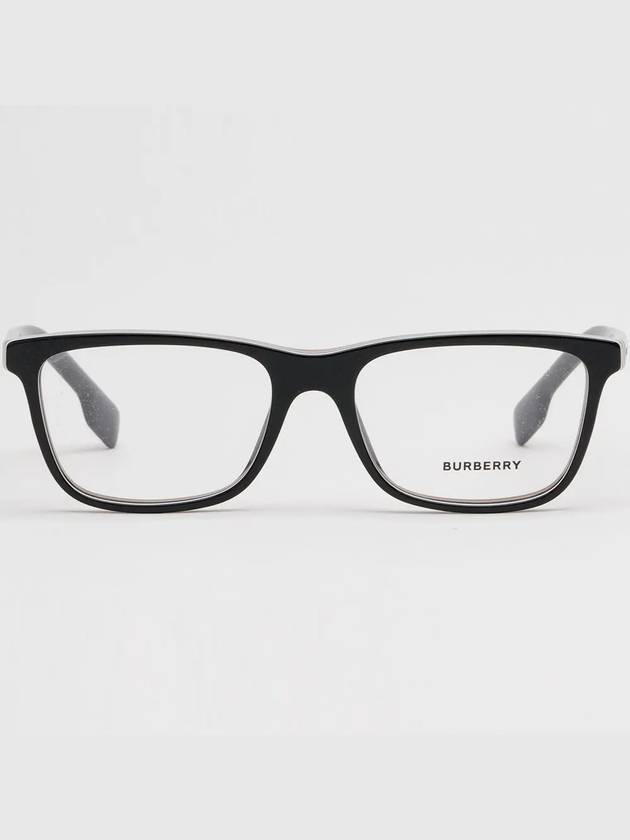 Eyewear Check Multilayer Rectangle Eyeglasses Black - BURBERRY - BALAAN 4