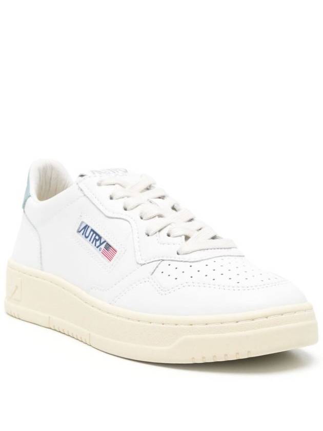 Autry Medalist Low Sneakers In White And Light Blue Leather Shoes - AUTRY - BALAAN 3