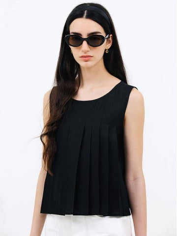 pleats sleeveless blouse black - JUN BY JUN K - BALAAN 1