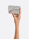 Saddle Flap Card Holder Grey  Oblique Jacquard - DIOR - BALAAN 7