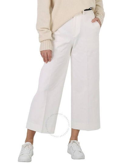 Straight Cropped Wide Pants White - MONCLER - BALAAN 2