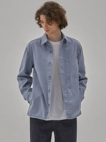 Denim Garments Dying Pocket Shirt Blue - CORK - BALAAN 1