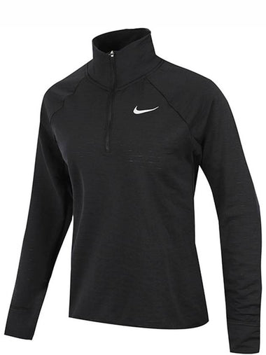 Therma Fit Element Half Zip Top Long Sleeve T-Shirt Black - NIKE - BALAAN 1