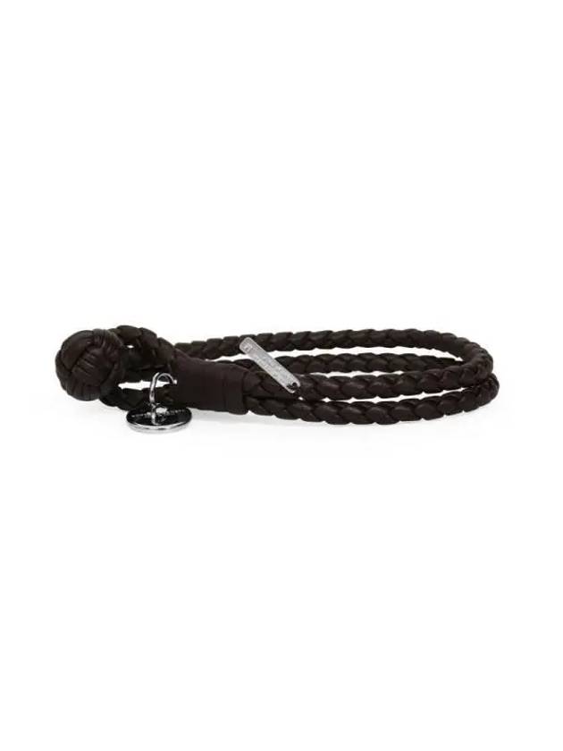 Intrecciato Double Weaving Bracelet Espresso - BOTTEGA VENETA - BALAAN 4