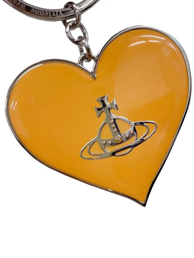 ORB logo mirror heart keyring 8203011WU OM0014 G405 - VIVIENNE WESTWOOD - BALAAN 4