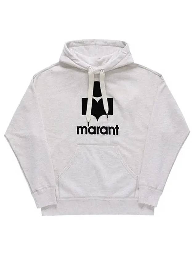 Miley Logo Cotton Hoodie Grey - ISABEL MARANT - BALAAN 3