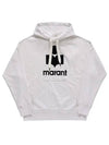 Miley Logo Cotton Hoodie Grey - ISABEL MARANT - BALAAN 4