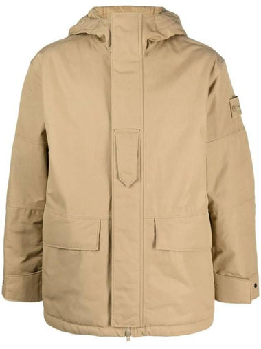 Ghost Piece Nylon Hooded Jacket Beige - STONE ISLAND - BALAAN 1