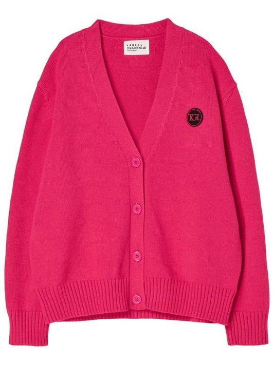 Women's Essential Cardigan Pink GB1 WSW 11 PNK - THE GREEN LAB - BALAAN 1