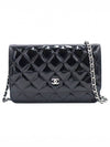 Women s Chanel A33814 Black Patent Classic Silver Chain WOC Cross Bag 20th gt Gangbuk used luxury goods - CHANEL - BALAAN 1