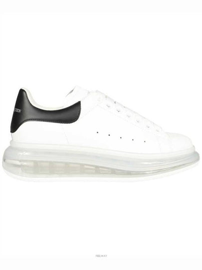 Oversized Clear Sole Low Top Sneakers Black White - ALEXANDER MCQUEEN - BALAAN 2