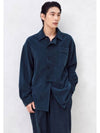 Corduroy Shirts Dark Cyan - DENSITY - BALAAN 3