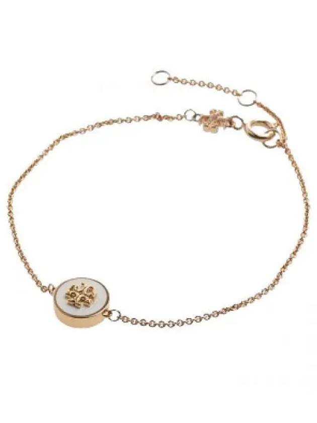 Kira Enamel Chain Bracelet Gold White - TORY BURCH - BALAAN 2