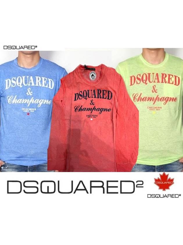 Mendique Logo Pocket Long Sleeve 74GC0905 Red - DSQUARED2 - BALAAN 1