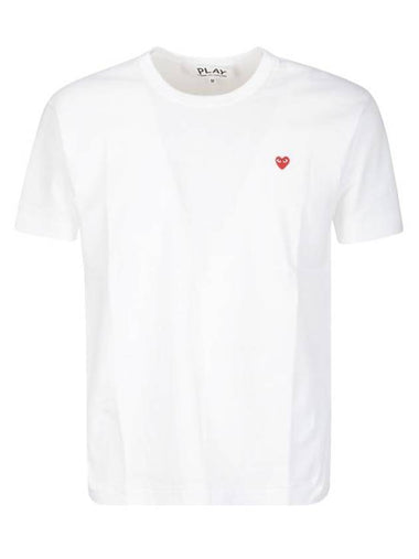 Mini Heart Wappen Short Sleeve T-Shirt White - COMME DES GARCONS - BALAAN 1