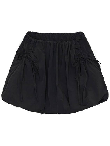 IBA24WSK17BK VOLUME NYLON SKIRT BLACK - ITZAVIBE - BALAAN 1