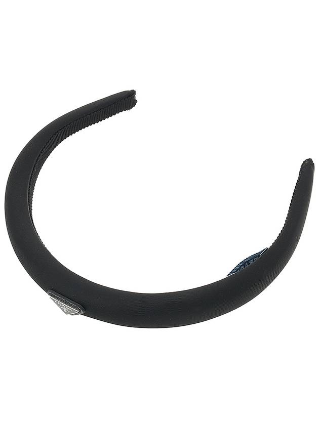 Triangle Logo Re-nylon Headband Black - PRADA - BALAAN 5