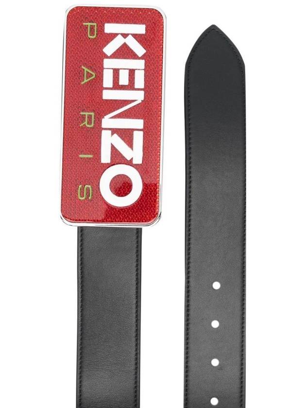 logo buckle leather belt FD55CE014L25 - KENZO - BALAAN 3