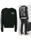 Diag Industrial Arrow Sweatshirt Black - OFF WHITE - BALAAN 2