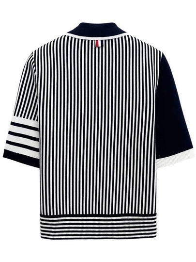 24SS armband collar short sleeve knit tshirt MKP113F - THOM BROWNE - BALAAN 2