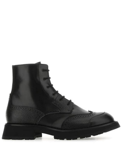 Punk Calfskin Worker Boots Black - ALEXANDER MCQUEEN - BALAAN 2