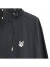 Hoodie Windbreaker in Nylon with Grey Fox Head Patch Black - MAISON KITSUNE - BALAAN 4