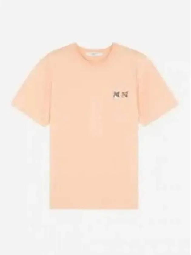 Double Fox Head Patch Classic T-Shirt Orange - MAISON KITSUNE - BALAAN 2