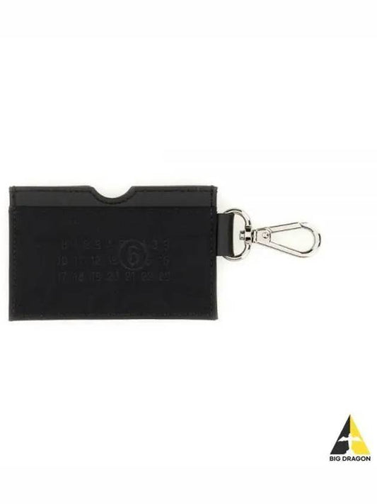 Embroidery Numeric Logo Card Wallet Key Holder Black - MAISON MARGIELA - BALAAN 2