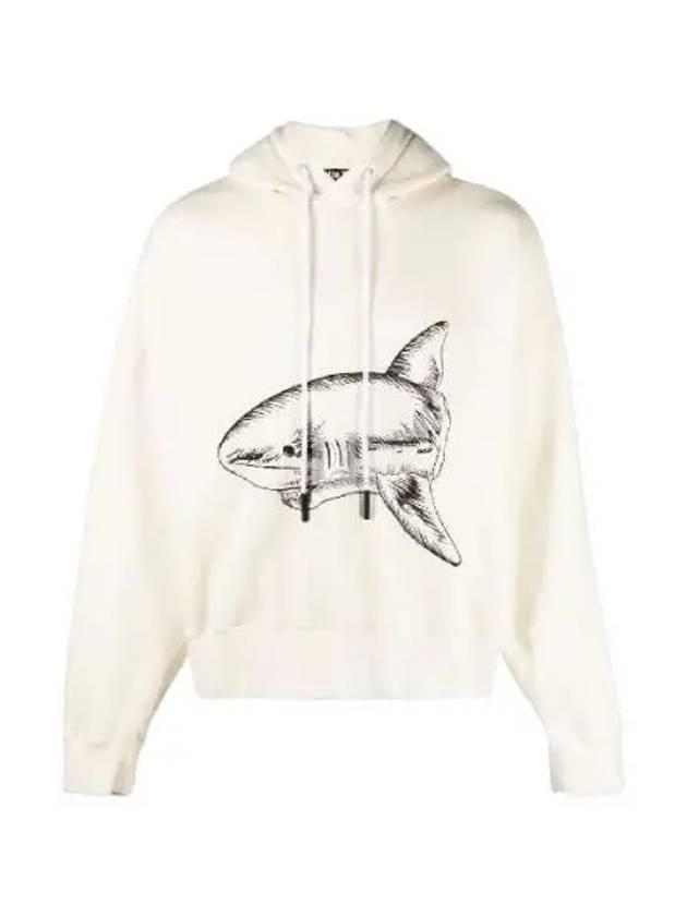 Split Shark Hoodie Beige - PALM ANGELS - BALAAN 2