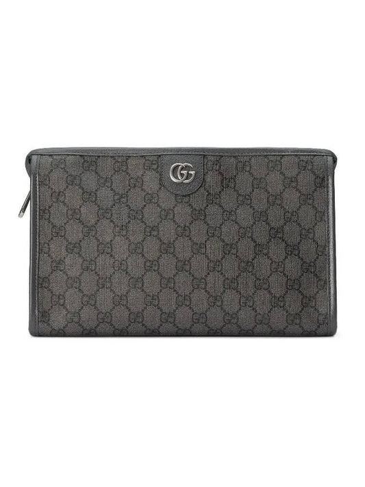 Ophidia GG Toiletry Clutch Bag Grey - GUCCI - BALAAN.